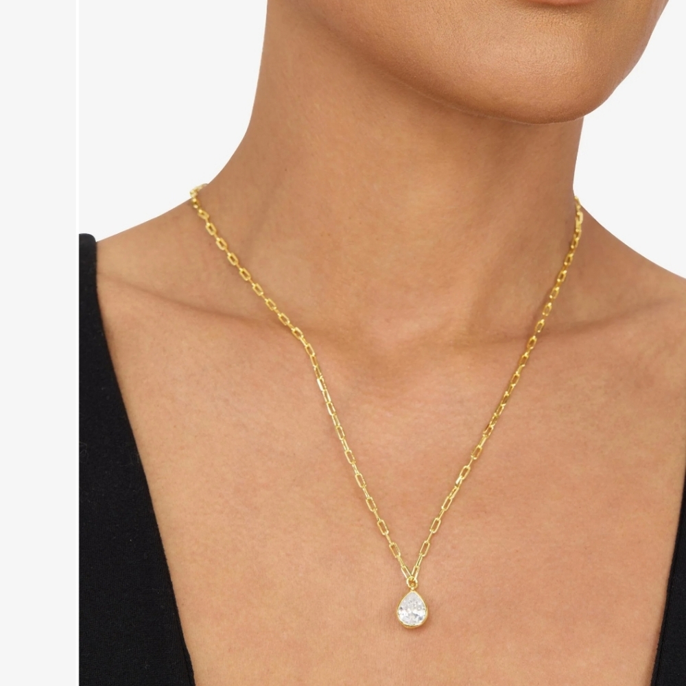 New! Melinda Maria Drop Of Elegance Gold Necklace
